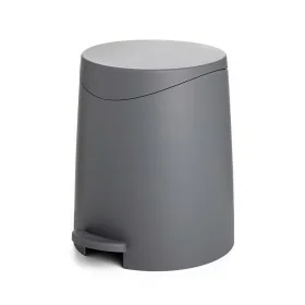 Pattumiera da bagno con pedale 3lt grigia opaca in plastica