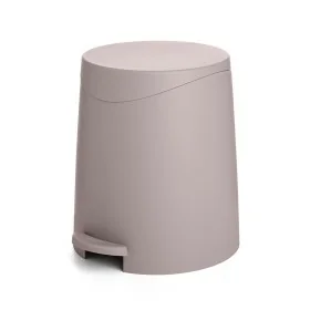 Pattumiera da bagno con pedale 3lt tortora opaca in plastica