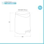 scheda tecnica pattumiera da bagno con pedale 3lt nera opaca in plastica