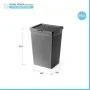 Scheda tecnica Cesta portabiancheria  65 lt grigia in plastica riciclata
