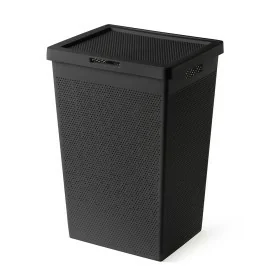 Cesta portabiancheria 65 lt nera in plastica riciclata