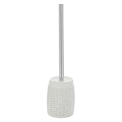 portascopino bianco in resina moderno rattan