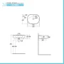 Scheda tecnica Lavabo ovale 55 cm d’appoggio bianco in porcellana monoforo Rak Illusion