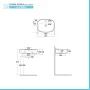 Scheda tecnica Lavabo ovale 60 cm d’appoggio bianco in porcellana monoforo Rak Illusion