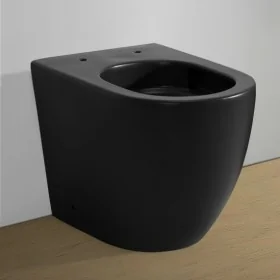Wc filomuro tornado in ceramica nero opaco con sedile Tokyo