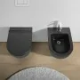 Wc sospeso rimless in ceramica nero opaco Tokyo