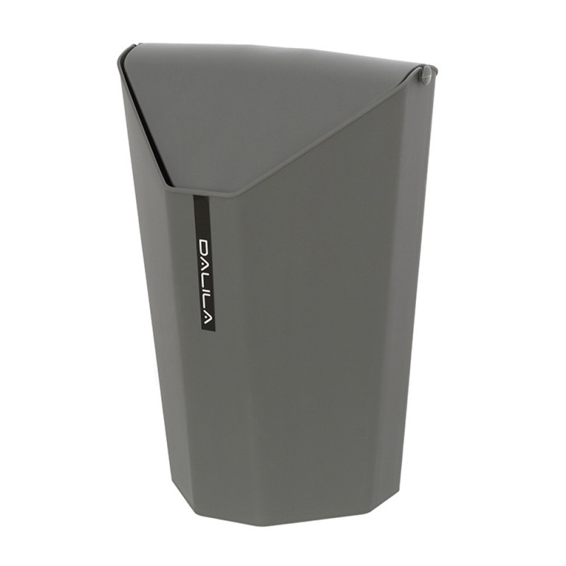 Pattumiera Bagno in Plastica Grigio coperchio Basculante