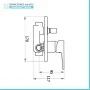 Scheda tecnica Set doccia tondo cromo 2 vie braccio 40 cm soffione 25 cm e kit doccino inclusi linea Erika
