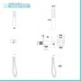 Scheda tecnica Set doccia tondo cromo 2 vie braccio 40 cm soffione 25 cm e kit doccino inclusi linea Erika