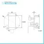 scheda tecnica Set doccia a incasso completo nero opaco con braccio 35cm, soffione 25cm, miscelatore e kit doccino Flat