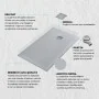 Piatto doccia su misura 80x80 Karen in resina effetto pietra grigio