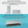Piatto doccia su misura 80x80 Karen in resina effetto pietra grigio
