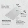Piatto doccia su misura 90x120 Karen in resina bianco effetto pietra