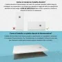 Piatto doccia su misura 90x120 Karen in resina bianco effetto pietra