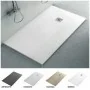 Piatto doccia su misura 90x120 Karen in resina bianco effetto pietra