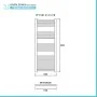 Scheda tecnica - Termoarredo bagno bianco L 60x112 interasse 55 cm Opera