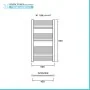 Scheda tecnica - Radiatore termoarredo cromo L 50x80 cm Interasse 45 cm Opera