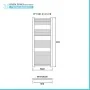 Scheda tecnica - Termoarredo bagno cromo L 50x112 cm interasse 45 cm Opera