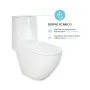 Info sensore - WC monoblocco filomuro in ceramica con sedile e cassetta con sensore Rak Des