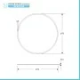 Scheda tecnica Specchio rotondo 70 cm reversibile biselattura di 2,5 cm
