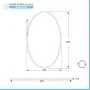 Scheda tecnica - Specchio bagno ovale 55x85 cm reversibile con bisellatura 2,5 cm