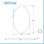 Scheda tecnica - Specchio bagno ovale 65x95 cm reversibile con bisellatura 2,5 cm