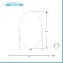 Scheda tecnica - Specchio bagno ovale 55x85 cm a filo lucido reversibile