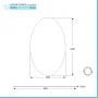 Scheda tecnica - Specchio bagno ovale 65x95 cm a filo lucido reversibile