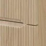Mobile bagno sospeso cannettato 90 cm rovere chiaro con specchio  Bali