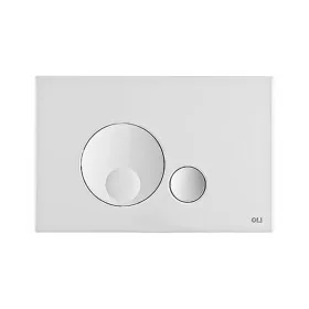 Placca di comando Oli Globe bianca 23 cm in ABS con doppio scarico