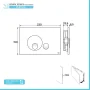 Scheda tecnica Placca di comando Oli Globe bianca 23 cm in ABS con doppio scarico