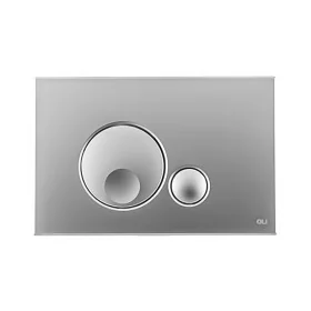 Placca di comando Oli Globe cromo satinato 23 cm in ABS con doppio scarico