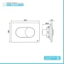 Scheda tecnica - Placca di comando Oli Salina Dual cromo lucido 21,5 cm in ABS con doppio scarico