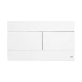 Placca di comando Oli Slim Dual bianco 25,5 cm in ABS con doppio scarico