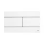 Placca di comando Oli Slim Dual bianco 25,5 cm in ABS con doppio scarico