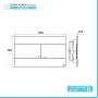 Scheda tecnica - Placca di comando Oli Slim Dual cromo lucido 25,5 cm in ABS con doppio scarico
