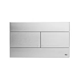 Placca di comando Oli Slim Dual cromo satinato 25,5 cm in ABS con doppio scarico