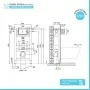 Scheda tecnica Cassetta ad incasso sospeso Oil 82 cm ad azionamento pneumatico con doppio scarico