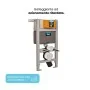 Cassetta ad incasso sospeso Oil 82 cm ad azionamento pneumatico con doppio scarico