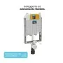 Cassetta ad incasso sospeso Oil 78 cm ad azionamento meccanico con doppio scarico