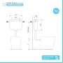 Scheda tecnica - Cassetta di scarico wc Oli esterna in PS bianca con scarico singolo 7lt