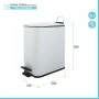 Scheda tecnica Pattumiera bagno 5 L in acciaio bianco opaco con apertura a pedale Rexa