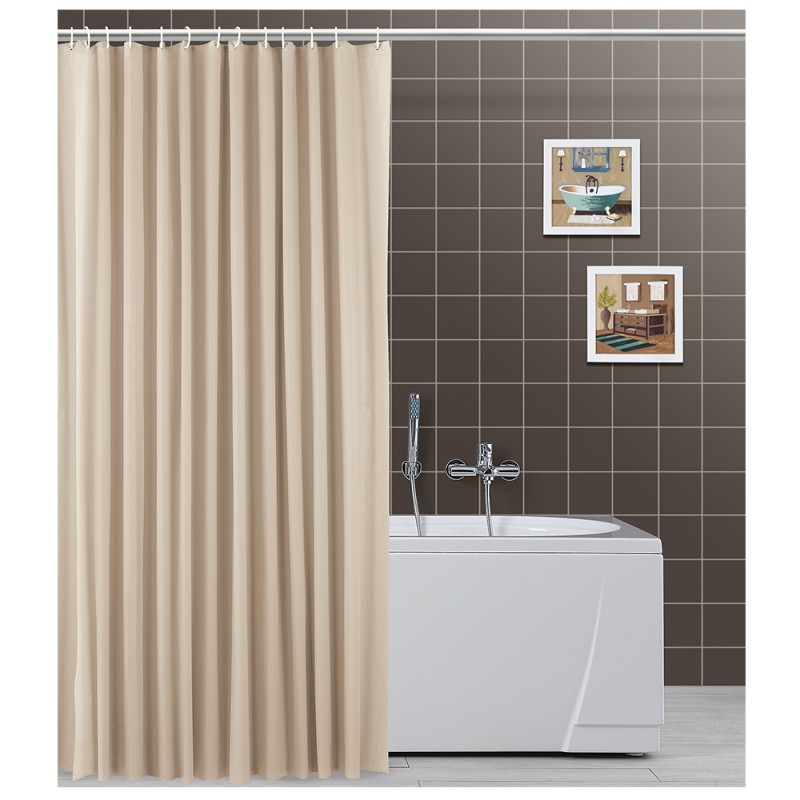 Tenda Doccia Tinta Unita Crema In Vinile 240 X 200h Cm Con Ganci Tenda Doccia Tinta Unita Crema In Vinile 240 X 200h Cm Con Ganci