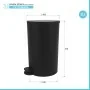 Scheda tecnica Pattumiera bagno 3 L in polipropilene nero con apertura a pedale Orbix