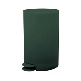 Pattumiera bagno 3 L in polipropilene verde scuro con apertura a pedale Orbix