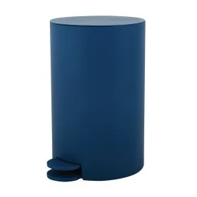Pattumiera bagno 3 L in polipropilene blu scuro con apertura a pedale Orbix