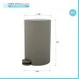 Scheda tecnica Pattumiera bagno 3 L in polipropilene tortora con apertura a pedale Orbix