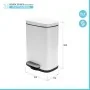 scheda tecnica - Pattumiera a pedale in acciaio 5 lt bianco opaco con chiusura rallentata Axin