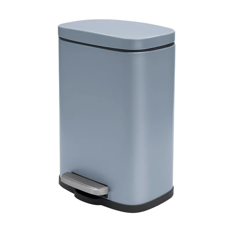 Mojawo Pattumiera A Pedale In Acciaio Inox 5L - Secchio Igienico Per Cucina E Bagno, Colore Nero