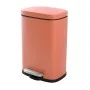 Pattumiera a pedale in acciaio 5 lt color terracotta opaco con chiusura rallentata Axin